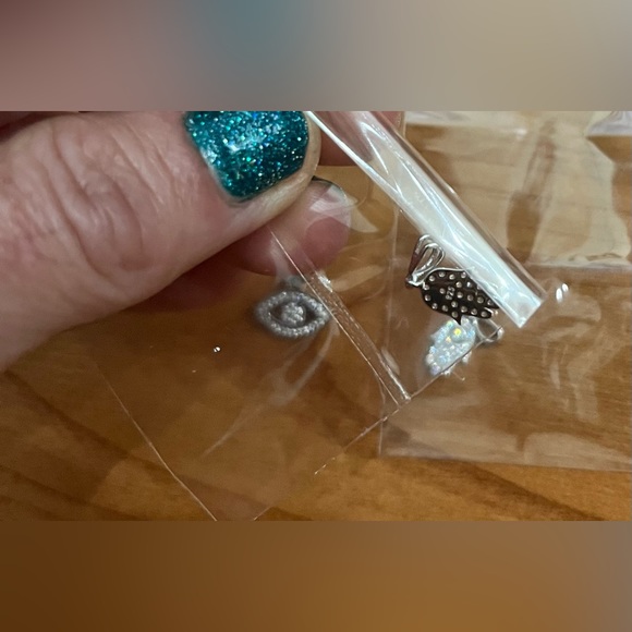 Qty 10 .925 Sterling Silver, Vermeil, Gold Filled & CZ pendant charm connectors - Picture 9 of 16